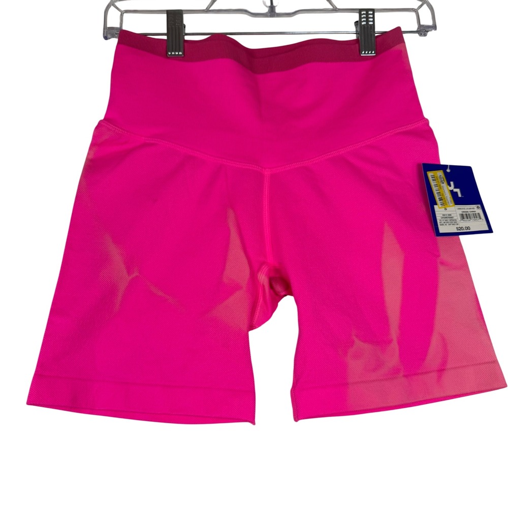 Joy Lab Womens Neon Pink Seamless High Rise Bike Shorts Small NWT 5514